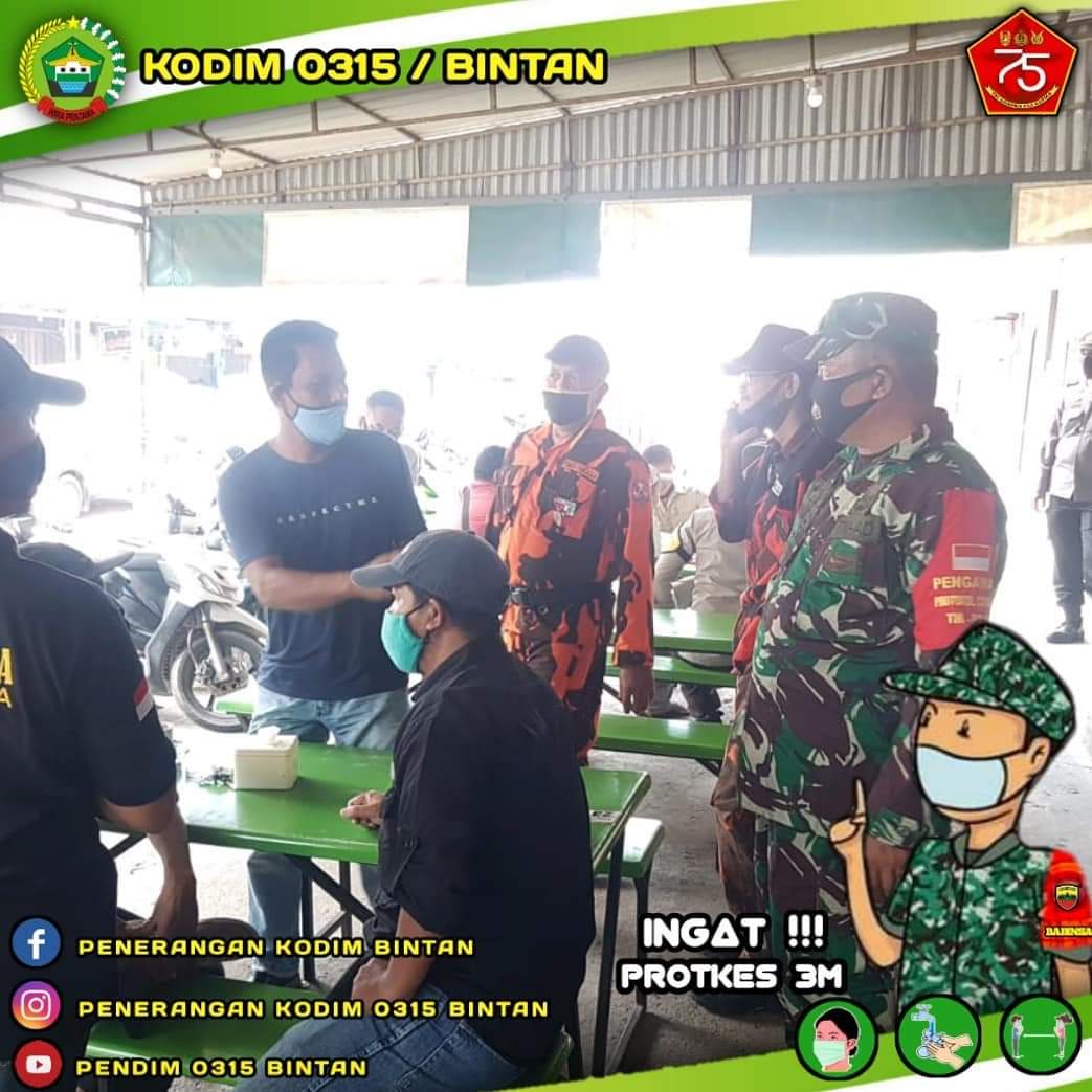 Babinsa Tg. Uban Selatan Koramil 03/0315 Bintan Laksanakan Himbauan Protkes ke Warga Binaan