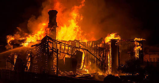 Pergi Nonton MTQ, Satu Unit Rumah di Inhil Terbakar