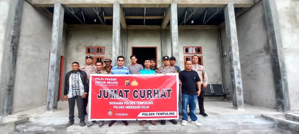 Jumat Curhat, Polsek Tempuling Ajak Masyarakat Dukung Tugas Polri
