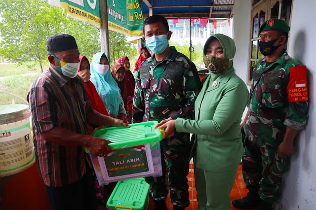 Dandim 0314/Inhil Letakkan Batu Pertama Pembangunan Pos Babinsa di Teluk Belengkong