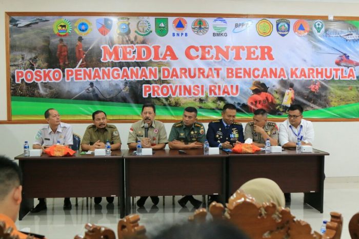 Satgas Penanggulangan Karhutla Riau Gelar Rapat Evaluasi