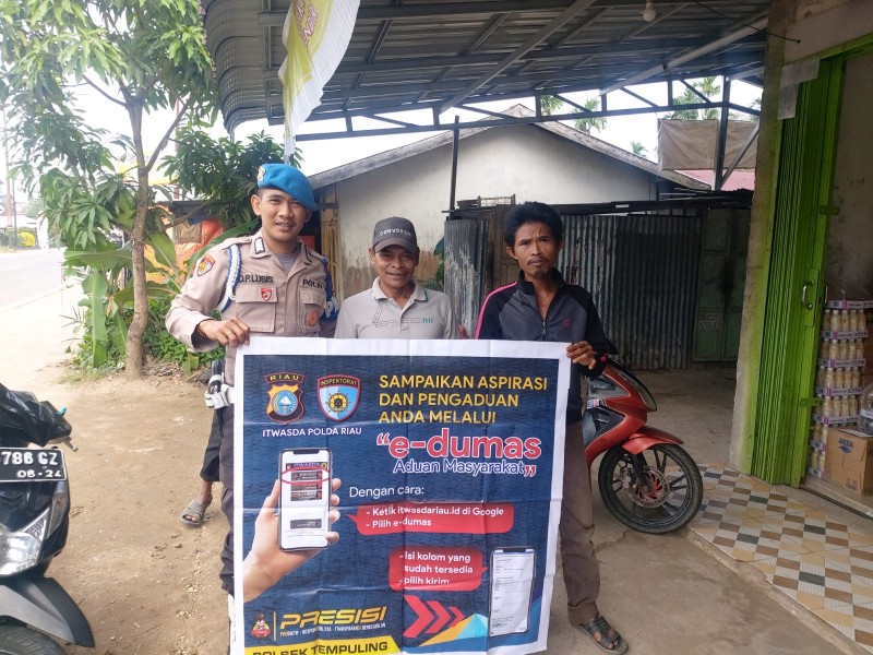 Polsek Tempuling Sosialisasi Aplikasi E-Dumas