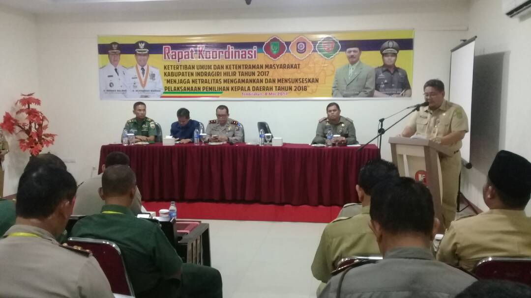HM Wardan Hadiri Rakor Tibum dan Ketenteraman Masyarakat Kabupaten Inhil Tahun 2017