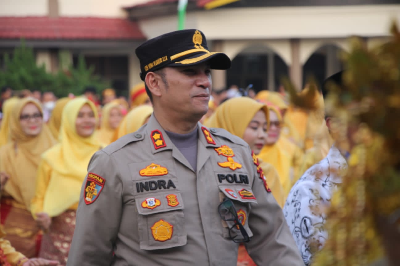 Kapolres Bengkalis Ikut Merayakan HUT PGRI Ke-77 Bersama Guru-Guru Se-Kabupaten Bengkalis
