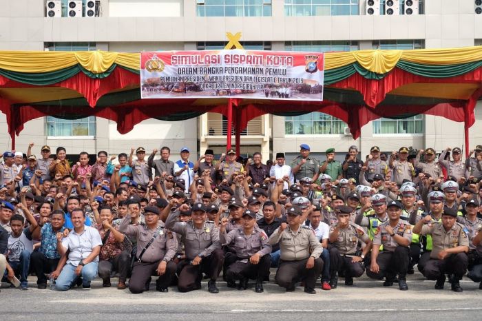 400 Personel Gabungan di Inhil Simulasi Operasi Mantap