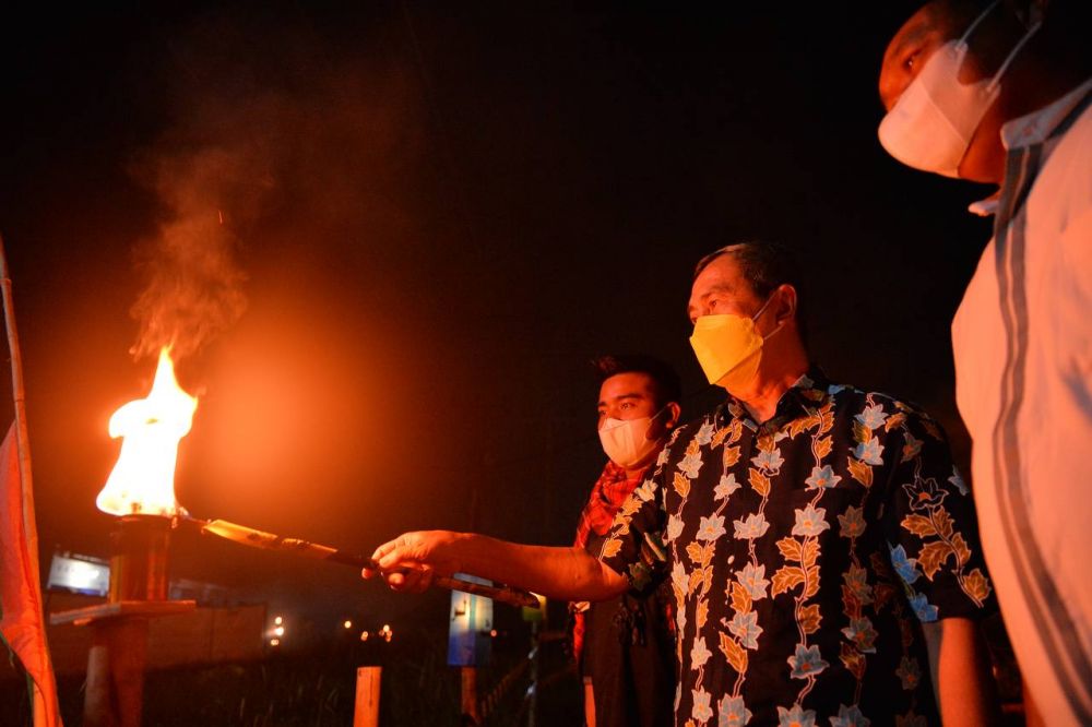 Kunjungi Festival Lampu Colok di Rumbai, Gubri: Semarak Menyambut Idul Fitri