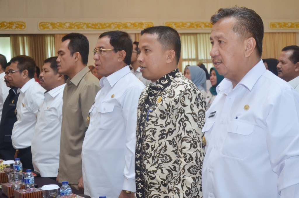 Bupati, Wabup dan Ketua DPRD Inhil Hadiri Rakor Penindakan Korupsi