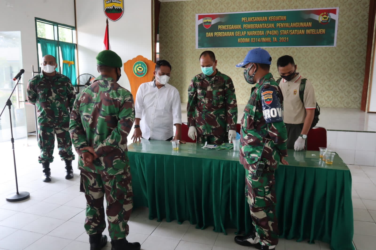 Kodim 0314 Inhil Lakukan Tes Urien