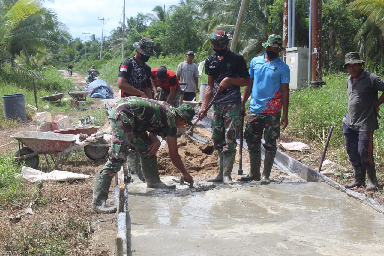 Jalan Penghubung Gesaan Satgas TMMD dan Warga Capai 93 Persen