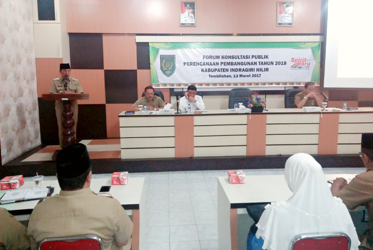 HM Wardan Hadiri Forum Komunikasi Publik Perencanaan Pembangunan Tahun 2018 Kabupaten Inhil