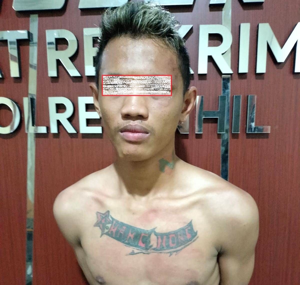 Curi Elpiji dan Gitar di Tembilahan, Pria Bertato di Dada ini Terancam 9 Tahun Penjara