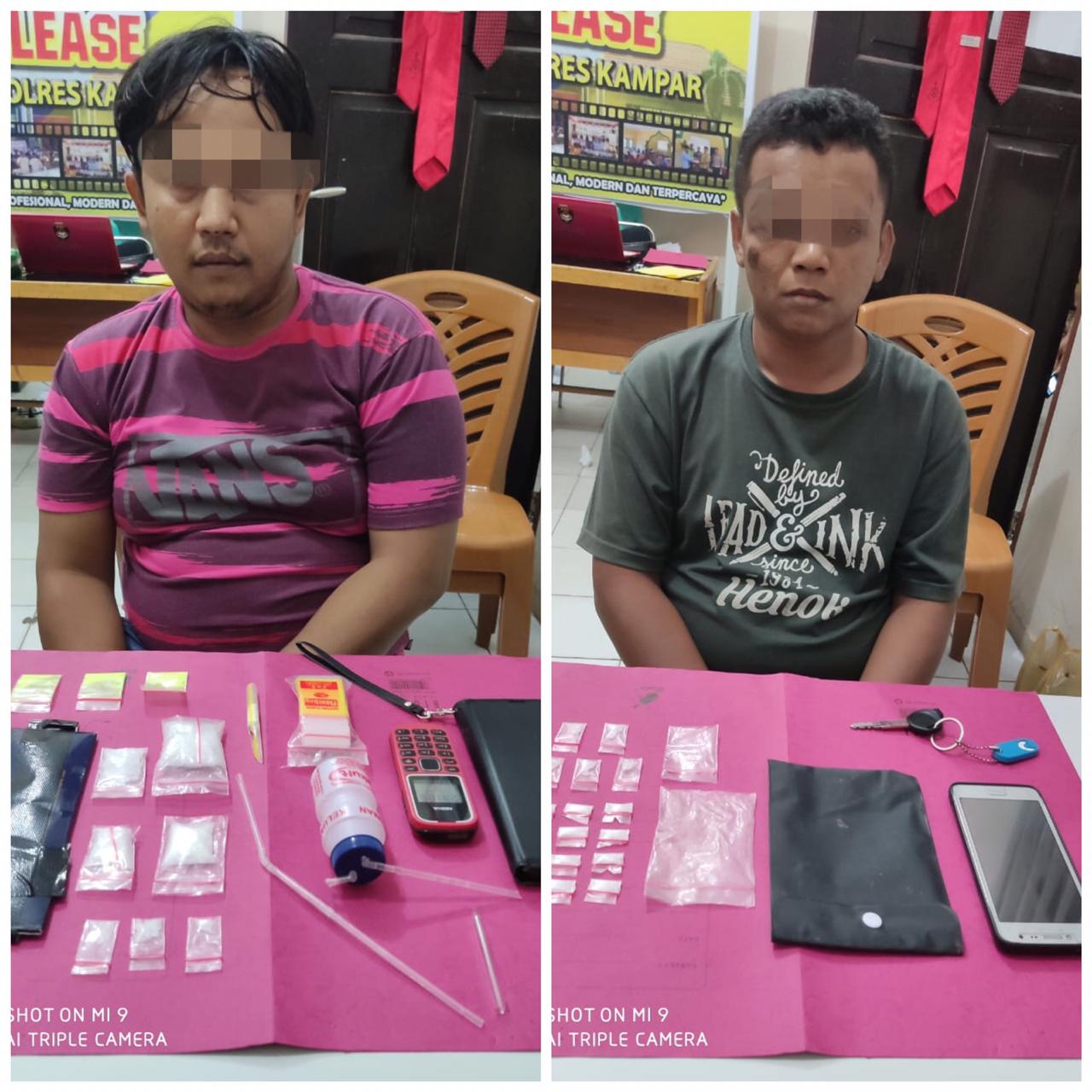 Puluhan Paket Sabu Ditemukan Petugas saat Tangkap 2 Pelaku Narkoba di Kampar