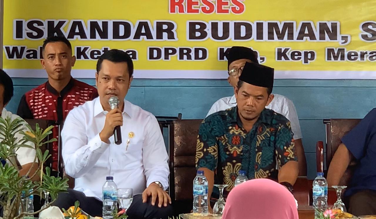 Iskandar Budiman Wakil Ketua DPRD Kepulauan Meranti Reses Didesa Alah Air Timur