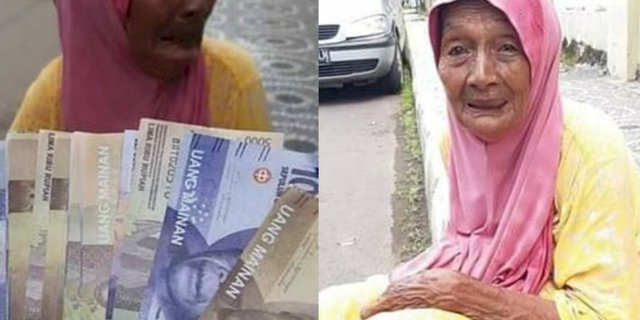 Tangis Nenek Siti Hawa di Pinggir Trotoar, Uang Asli Ditukar Uang Mainan