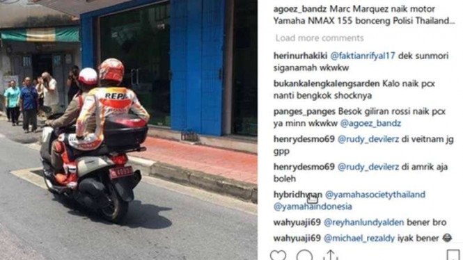 Netizen Nyinyir Lihat Marc Marquez Naik Yamaha NMax