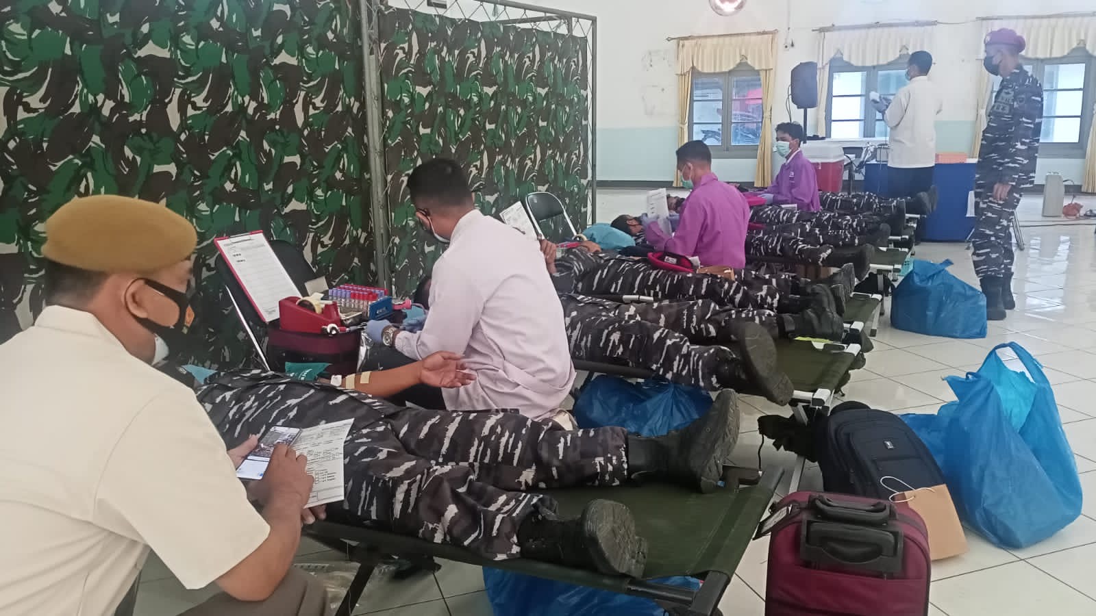 Korps Marinir TNI AL Gelar Donor Plasma Konvalescent