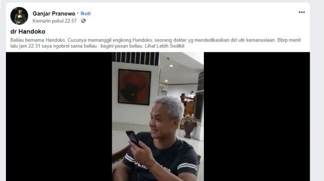 Dokter Handoko Gunawan Akui Situasi Buruk saat Ditelepon Ganjar Pranowo