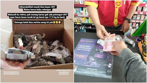Mahasiswa Bayar UKT Pakai Uang Receh Viral di Medsos, Bahkan Sempat Ditolak Bank