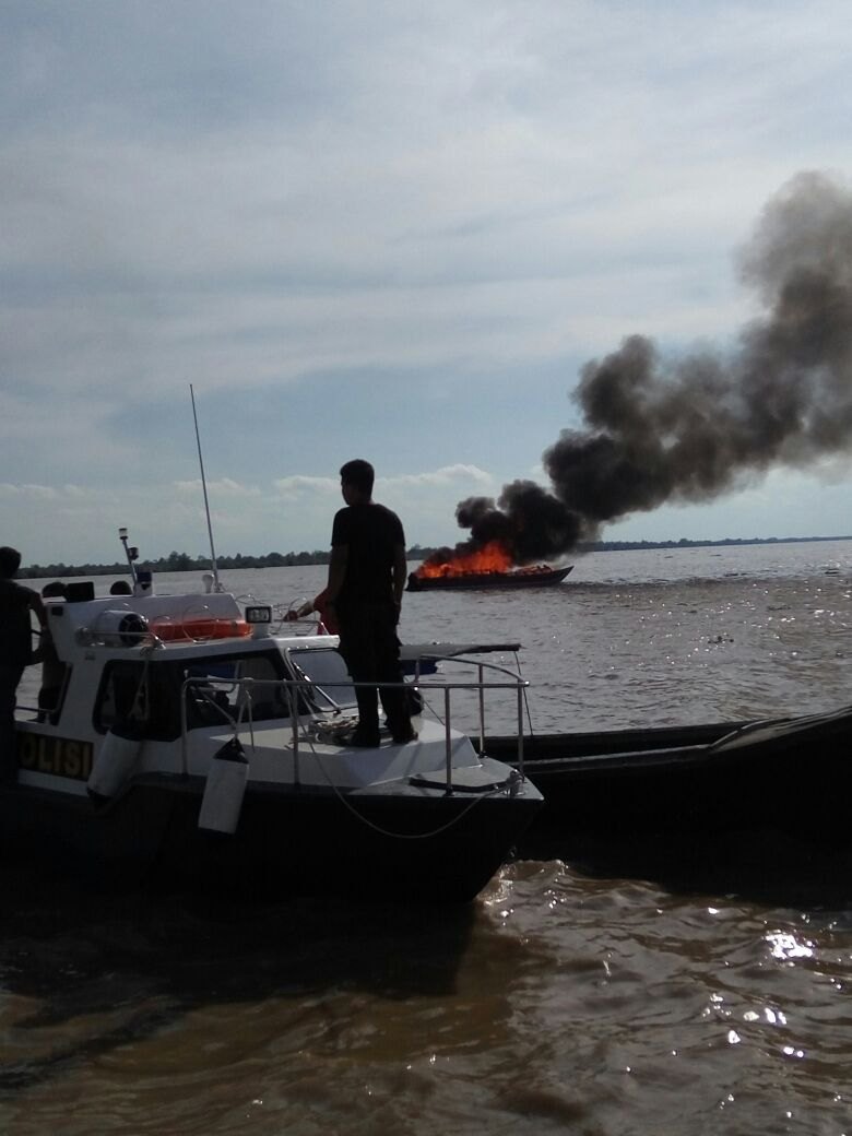 Ini Penyebab Kebakaran Speedboat Tujuan Tembilahan - Kuala Enok