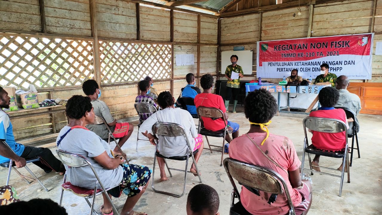 TNI Manunggal Membangun Desa Kodim 1711/BVD Gelar Penyuluhan Ketahanan Pangan dan Pertanian