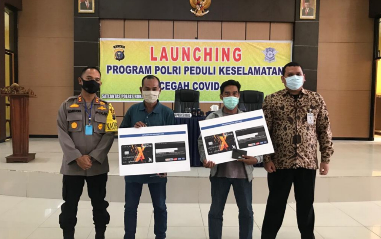 Polres Rohil Launching Program Polri Peduli Keselamatan Cegah COVID-19