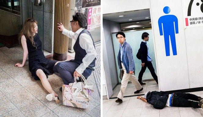 10 Potret Kelakuan Orang Jepang Saat Mabuk, Bikin Tepok Jidat...