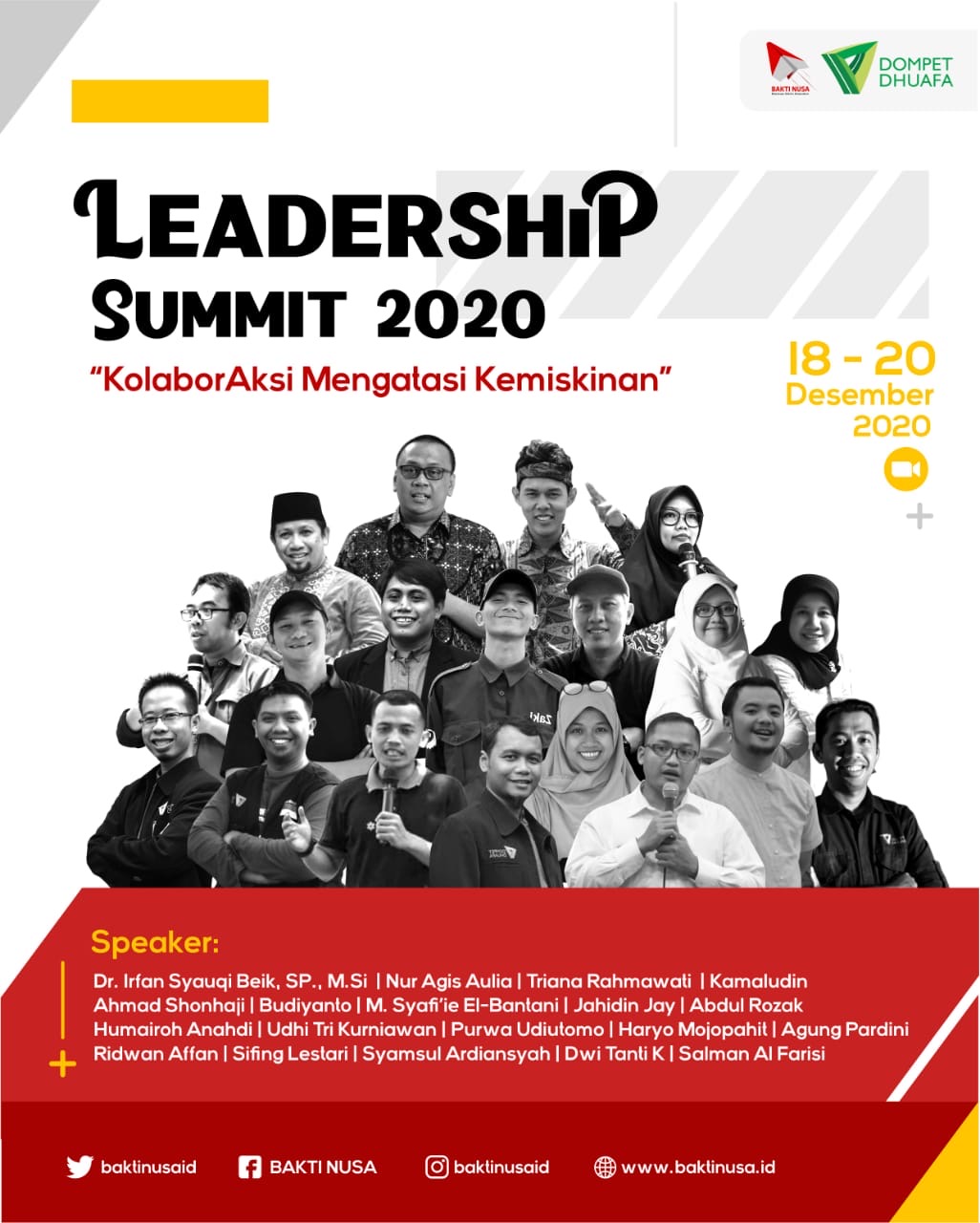 Ciptakan Peluang Tekan Angka kemiskinan, BAKTI NUSA Gelar Leadership Summit 2020