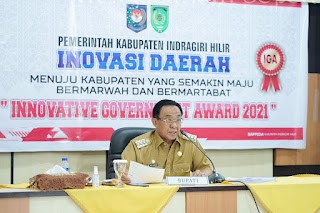 IGA Award 2021 Masuk Dalam Penilaian, Bupati HM Wardan Presentasi Inovasi Inhil