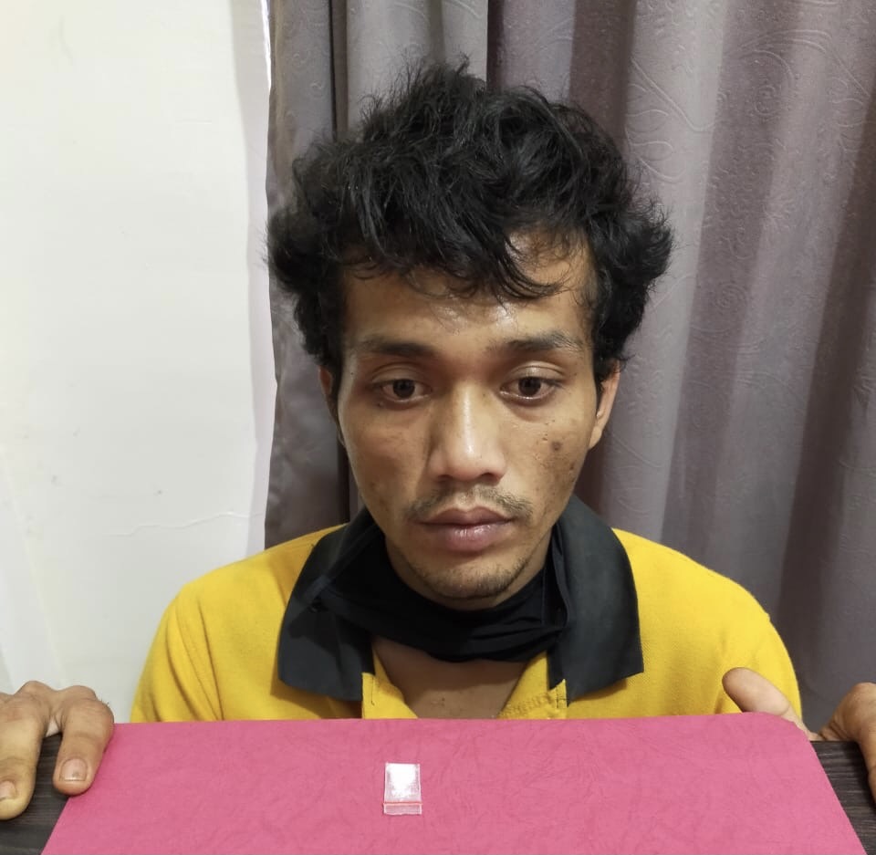 Sat Natkoba Polres Siak Kembali Menangkap Penikmat Narkotika Jenis Sabu Di kecamatan Tualang