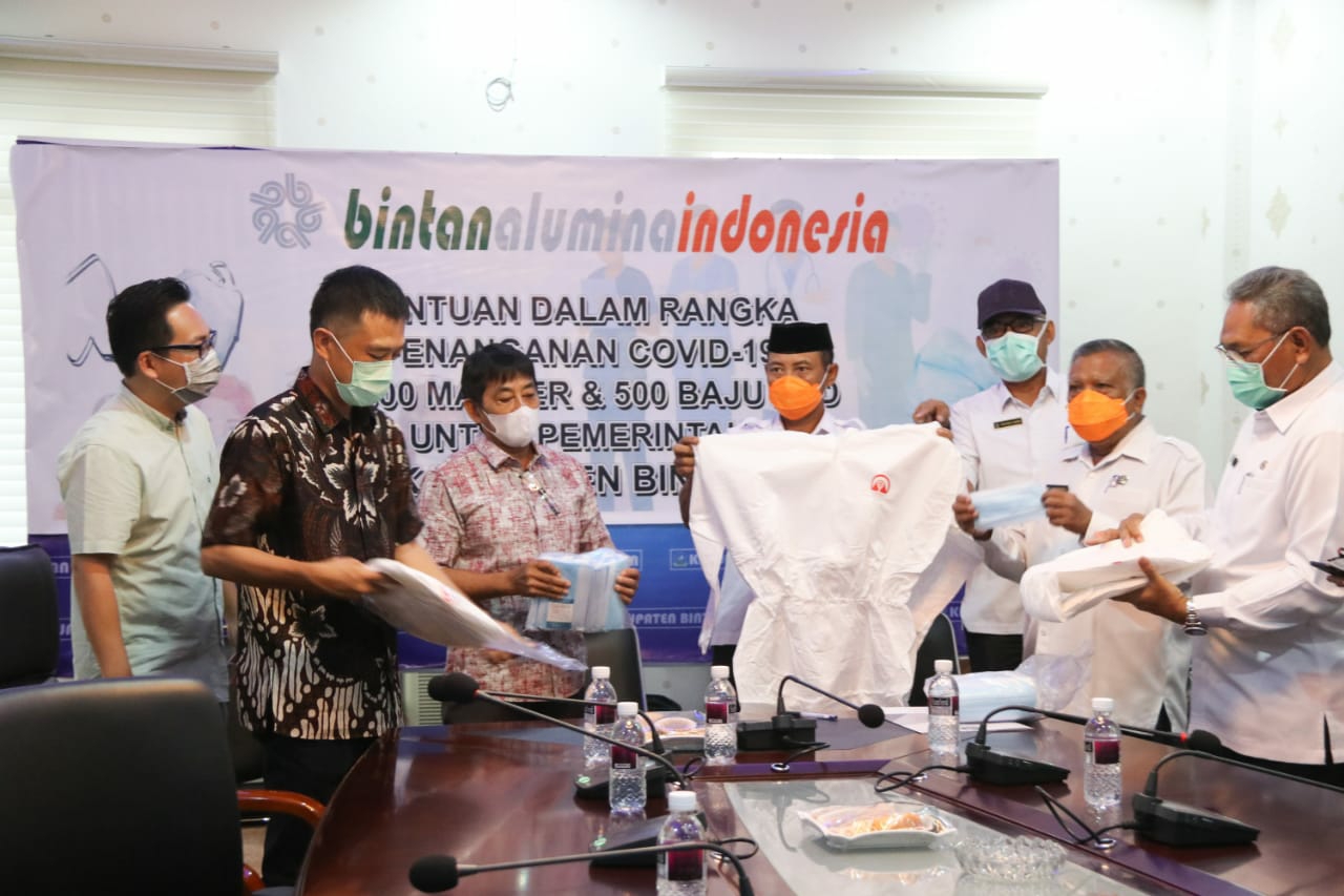 Peduli Wabah COVID-19 di Bintan, PT BAI Support 30 Ribu Masker dan 500 Baju APD