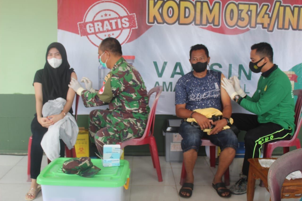 Kodim 0314 Inhil Kembali Lalukan Vaksinasi Bagi Masyarakat