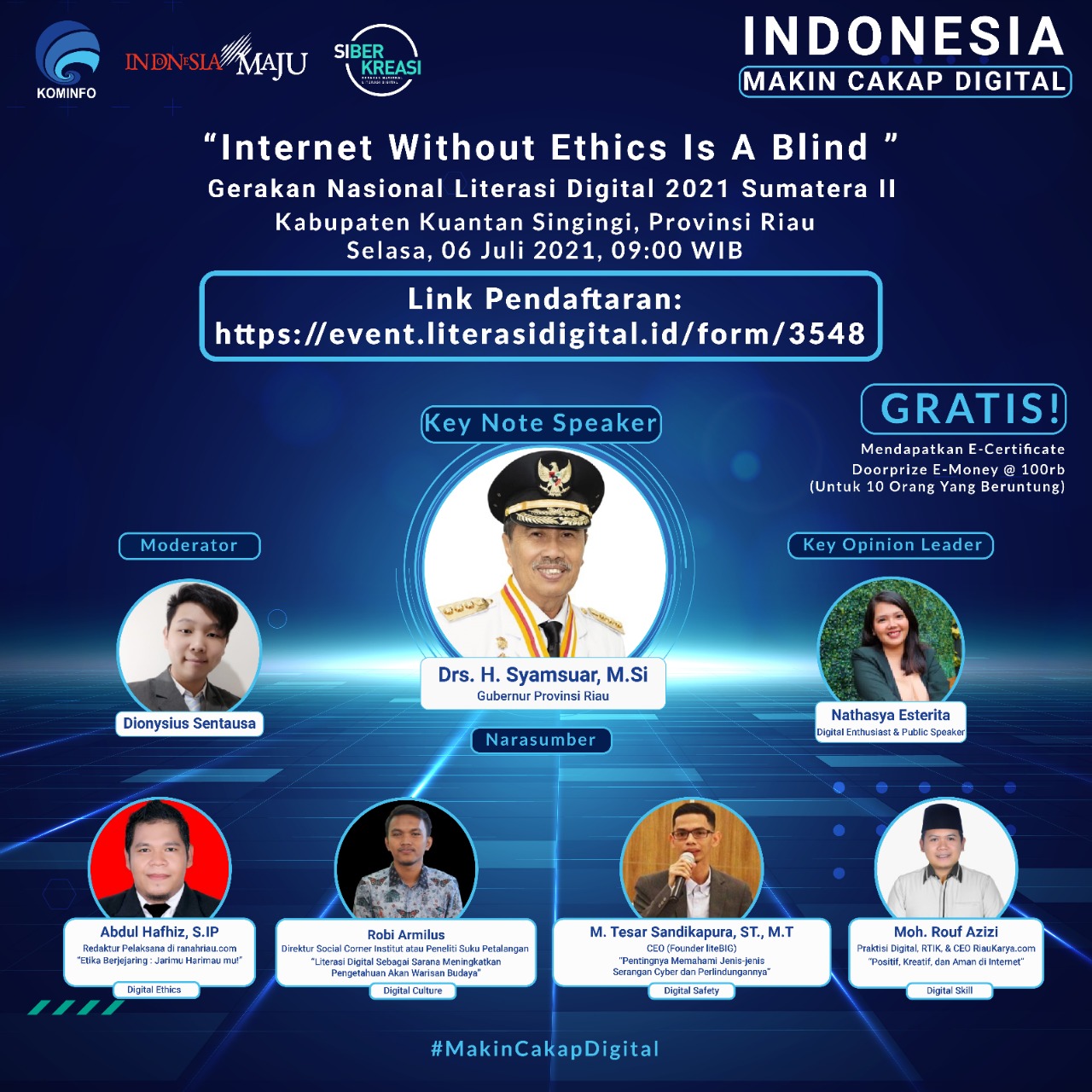 Kementerian Kominfo Edukasi Masyarakat Kuansing Melalui Kegiatan Webinar Literasi Digital