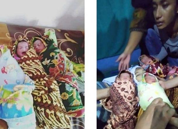 Wafat Usai Lahirkan Bayi Kembar Tiga, Bibir Wanita Ini Tersenyum