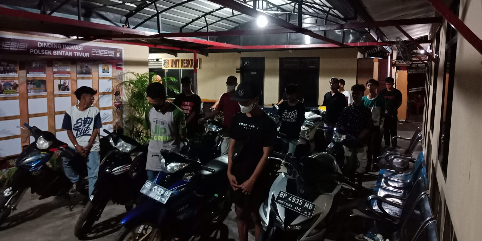 Balapan Liar di Jalan Tanah Kuning Kota Kijang, 13 Pemuda dan 14 Unit Sepeda Motor Diamankan