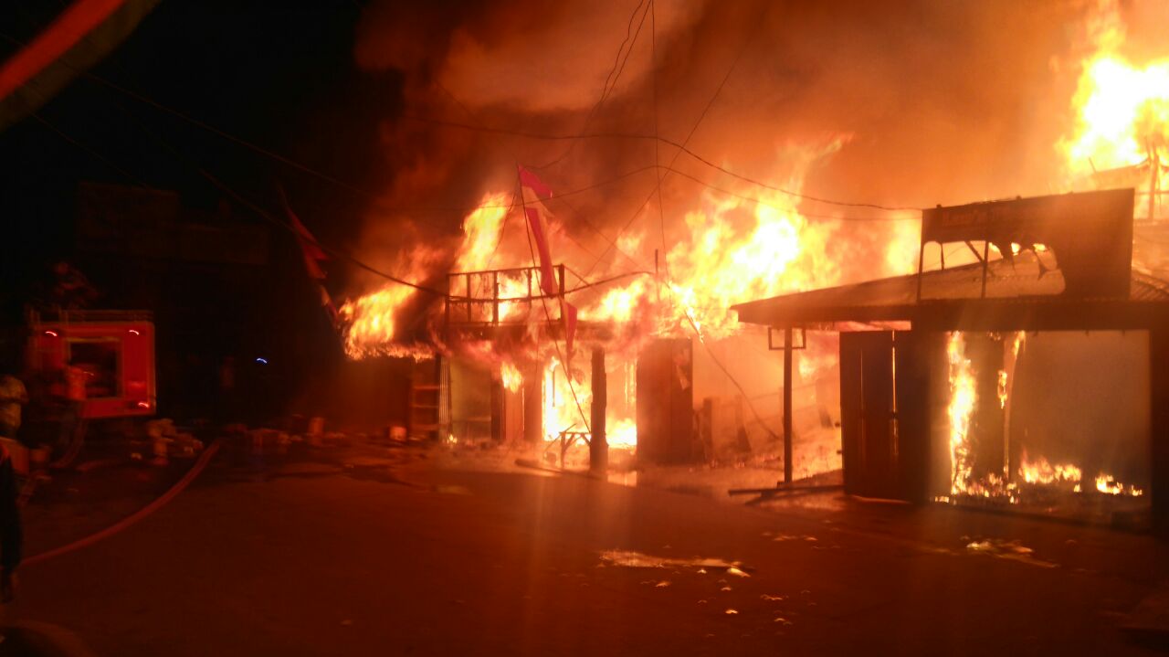 Kebakaran di Tembilahan, 8 Unit Bangunan Ludes