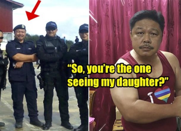 Pegang Parang, Polisi Malaysia Ini Minta Dipilihkan Pacar untuk Putrinya