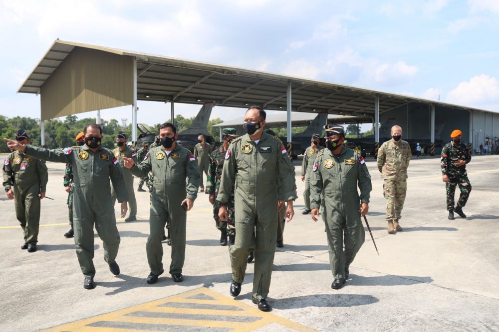 Kunker ke Lanud Rsn, Kasau Tinjau Latihan Tempur Bersama TNI AU-USPACAF Amerika