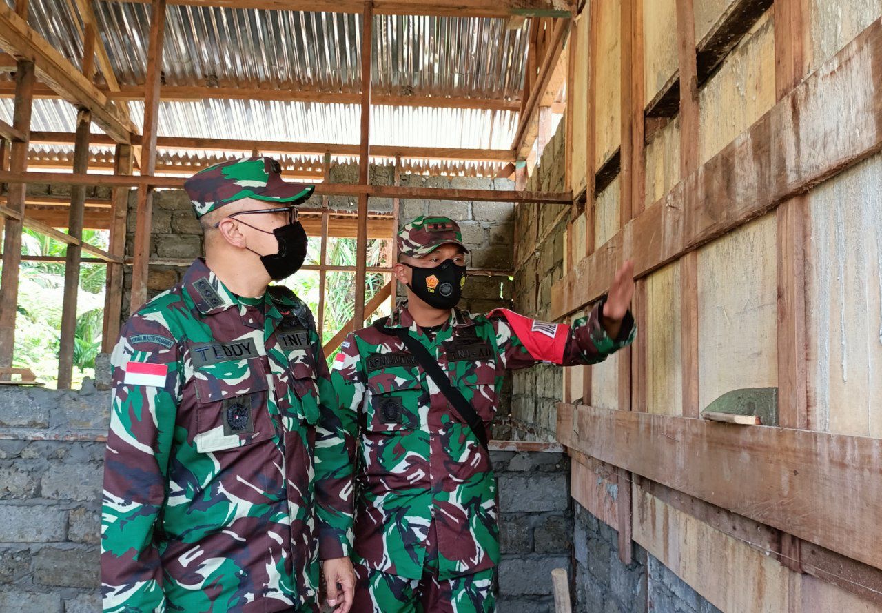 Aster Kasdam XVII/Cenderawasih Tinjau Lokasi TMMD Ke-110 Kodim 1711/BVD di Distrik Kawagit