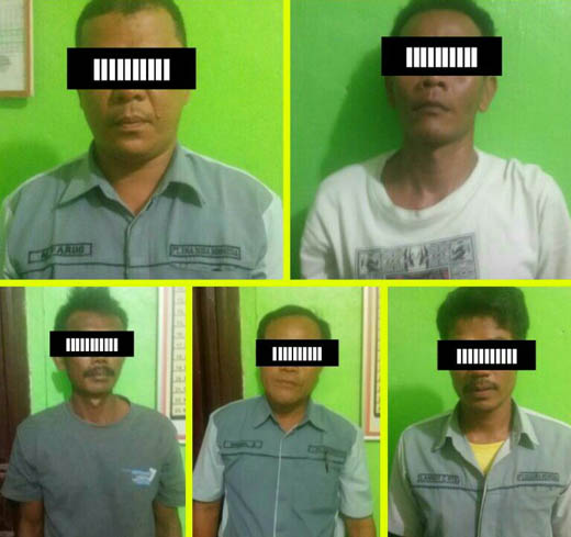 BERJUDI, 5 Karyawan PT EDI dan 5 Warga Rohul Ditangkap