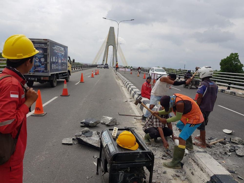 Perbaikan Oprit, Jambatan Siak IV Bakal Ditutup Satu Jalur