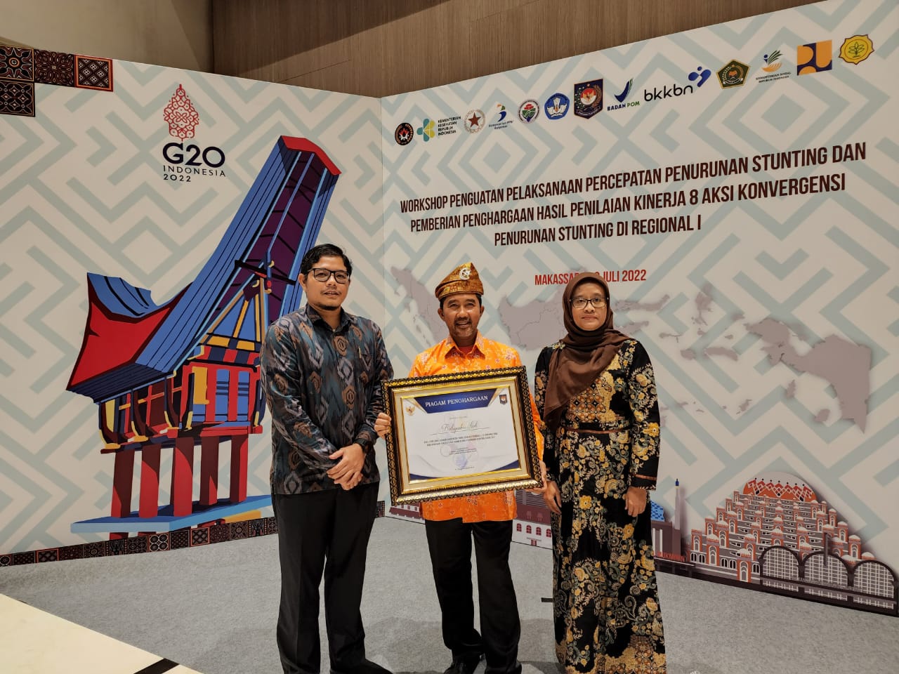 Siak Peroleh Penghargaan Terbaik Pertama Aksi Konvergensi Penurunan Stunting se-Provinsi Riau
