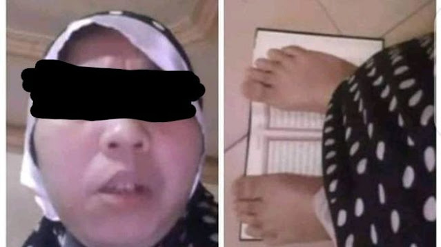 Wanita Berjilbab Injak Al Quran, Diduga Warga Tangerang