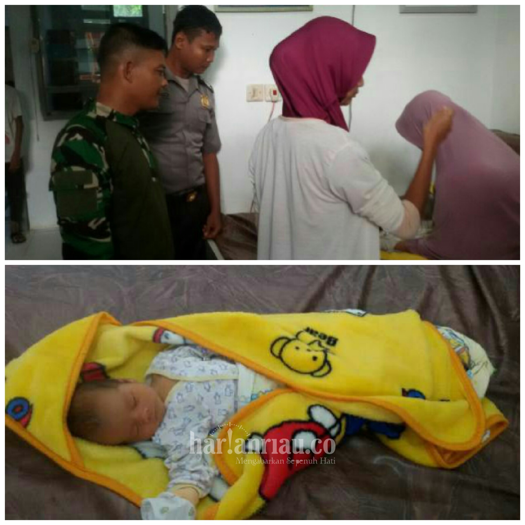 Temuan Bayi Malang Terbungkus Sehelai Kain Panjang dan Selimut di Batang Moncak