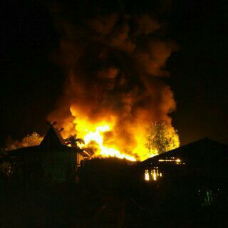 Kebakaran di Reteh, Api Diduga dari Rumah Baharuddin