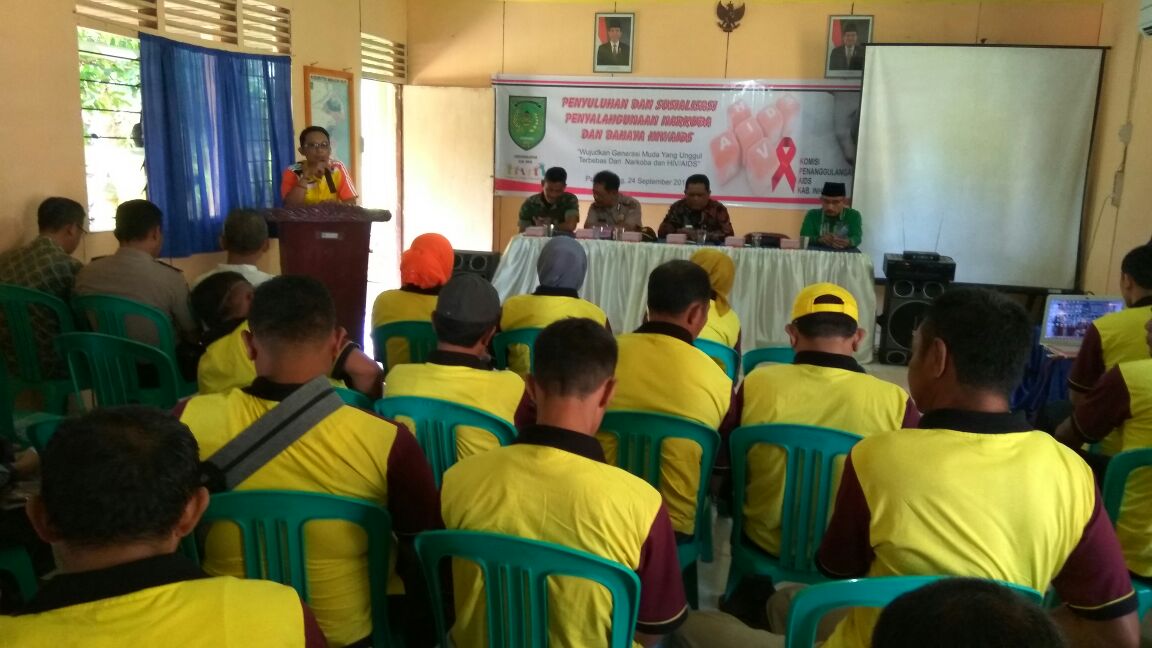 Disporabudpar dan KPAK Inhil Sosialisasi Narkoba dan HIV/AIDS