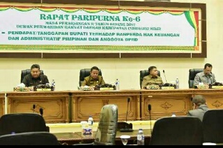 Rapat Paripurna ke-6, Pemkab Inhil Setujui Ranperda Inisiatif DPRD