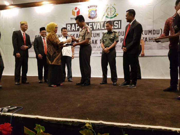 Sentra Gakkumdu Inhu Terbaik Riau pada Penanganan Tindak Pidana Pemilu 2019