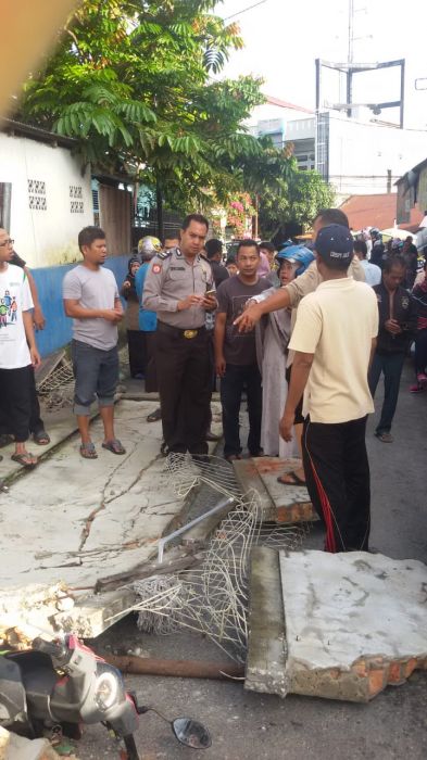 Sebelum Roboh, Tembok SDN 141 Bukit Raya Sudah Kondisi Mereng