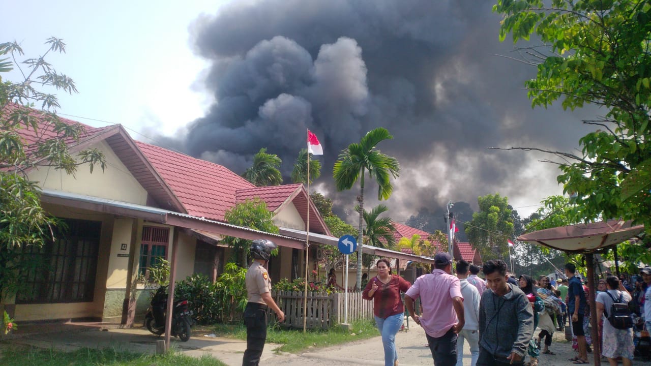 Asrama Polisi di Inhil, Riau Terbakar