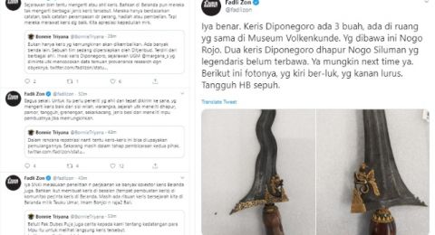 Fadli Zon Sebut Keris yang Dibawa Raja Belanda Bukan Milik Diponegoro, ''Keris yang Dibawa Kembali itu Dhapurnya Bukan Nogo Siluman''